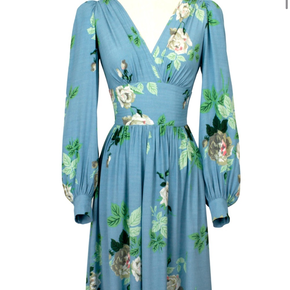 ISO Trashy Diva Bianca Dress in French Blue Roses